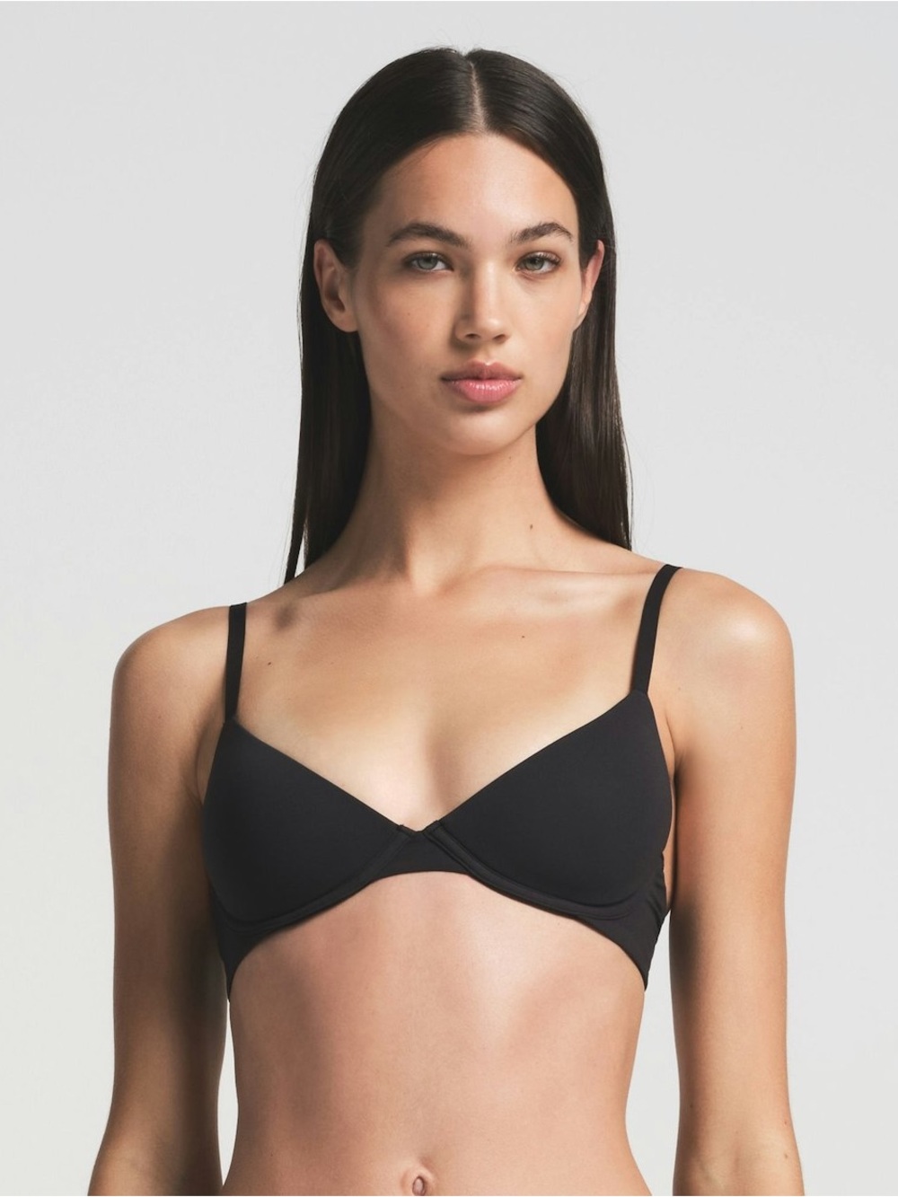 Skims fits everybody scoop plunge Bra BA-SCP-9216 onyx